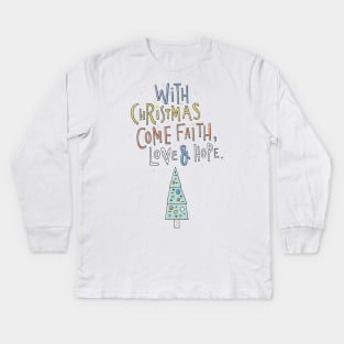 love and hope Kids Long Sleeve T-Shirt